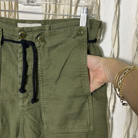 The Great Patch Pocket Cropped Military Green Pants Size 25 - Picture 2 of 8